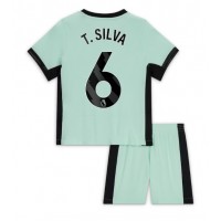 Chelsea Thiago Silva #6 Kolmas Peliasu Lasten 2023-24 Lyhythihainen (+ Lyhyet housut)